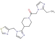 1-[(2-ethyl-1H-imidazol-1-yl)acetyl]-4-[1-(1,3-thiazol-4-ylmethyl)-1H-imidazol-2-yl]piperidine