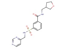 3-{[(pyrimidin-4-ylmethyl)amino]sulfonyl}-N-(tetrahydrofuran-3-ylmethyl)benzamide