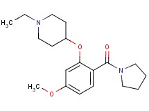1-ethyl-4-[5-methoxy-2-(1-pyrrolidinylcarbonyl)phenoxy]piperidine