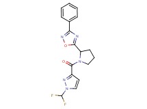 5-(1-{[1-(difluoromethyl)-1H-pyrazol-3-yl]carbonyl}-2-pyrrolidinyl)-3-phenyl-1,2,4-oxadiazole