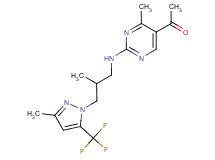 1-[4-methyl-2-({2-methyl-3-[3-methyl-5-(trifluoromethyl)-1H-pyrazol-1-yl]propyl}amino)pyrimidin-5-yl]ethanone