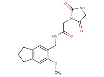 2-(2,5-dioxo-1-imidazolidinyl)-N-[(6-methoxy-2,3-dihydro-1H-inden-5-yl)methyl]acetamide