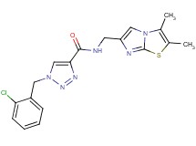 1-(2-chlorobenzyl)-N-[(2,3-dimethylimidazo[2,1-b][1,3]thiazol-6-yl)methyl]-1H-1,2,3-triazole-4-carboxamide