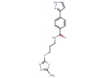 N-{3-[(5-methyl-1,3,4-thiadiazol-2-yl)thio]propyl}-4-(1H-pyrazol-3-yl)benzamide