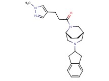 (1S*,5R*)-3-(2,3-dihydro-1H-inden-2-yl)-6-[3-(1-methyl-1H-pyrazol-4-yl)propanoyl]-3,6-diazabicyclo[3.2.2]nonane