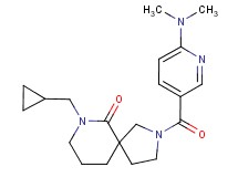 7-(cyclopropylmethyl)-2-{[6-(dimethylamino)pyridin-3-yl]carbonyl}-2,7-diazaspiro[4.5]decan-6-one