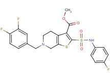 methyl 6-(3,4-difluorobenzyl)-2-{[(4-fluorophenyl)amino]sulfonyl}-4,5,6,7-tetrahydrothieno[2,3-c]pyridine-3-carboxylate