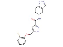 5-[(2-fluorophenoxy)methyl]-N-(4,5,6,7-tetrahydro-1H-indazol-5-yl)-1H-pyrazole-3-carboxamide