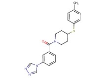 4-[(4-methylphenyl)thio]-1-[3-(4H-1,2,4-triazol-4-yl)benzoyl]piperidine