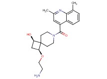 rel-(1R,3S)-3-(2-aminoethoxy)-7-[(2,8-dimethyl-4-quinolinyl)carbonyl]-7-azaspiro[3.5]nonan-1-ol dihydrochloride