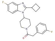 2-cyclobutyl-5-fluoro-1-{1-[(3-fluorophenyl)acetyl]-4-piperidinyl}-1H-benzimidazole