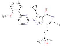 5-cyclopropyl-N-(5-hydroxy-1,5-dimethylhexyl)-1-[4-(2-methoxyphenyl)-2-pyrimidinyl]-1H-pyrazole-4-carboxamide