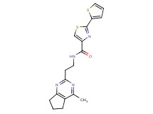 N-[2-(4-methyl-6,7-dihydro-5H-cyclopenta[d]pyrimidin-2-yl)ethyl]-2-(2-thienyl)-1,3-thiazole-4-carboxamide