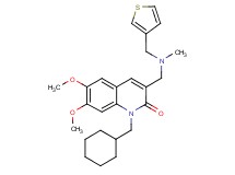 1-(cyclohexylmethyl)-6,7-dimethoxy-3-{[methyl(3-thienylmethyl)amino]methyl}-2(1H)-quinolinone