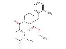 ethyl 3-(2-methylbenzyl)-1-[(1-methyl-6-oxo-1,4,5,6-tetrahydro-3-pyridazinyl)carbonyl]-3-piperidinecarboxylate