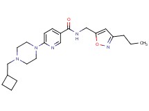 6-[4-(cyclobutylmethyl)-1-piperazinyl]-N-[(3-propyl-5-isoxazolyl)methyl]nicotinamide