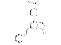 4-(4-acetyl-1-piperazinyl)-1-methyl-6-(2-phenylethyl)-1H-pyrazolo[3,4-d]pyrimidine