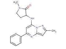 1-methyl-3-[(2-methyl-5-phenylpyrazolo[1,5-a]pyrimidin-7-yl)amino]pyrrolidin-2-one