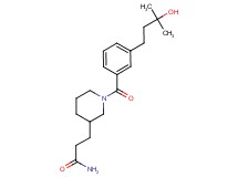 3-{1-[3-(3-hydroxy-3-methylbutyl)benzoyl]-3-piperidinyl}propanamide