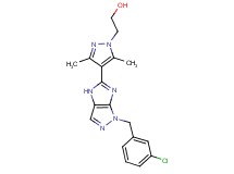 2-{4-[1-(3-chlorobenzyl)-1,4-dihydroimidazo[4,5-c]pyrazol-5-yl]-3,5-dimethyl-1H-pyrazol-1-yl}ethanol