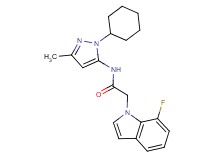 N-(1-cyclohexyl-3-methyl-1H-pyrazol-5-yl)-2-(7-fluoro-1H-indol-1-yl)acetamide
