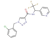 1-(2-chlorobenzyl)-N-[2,2,2-trifluoro-1-(3-pyridinyl)ethyl]-1H-1,2,3-triazole-4-carboxamide
