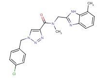 1-(4-chlorobenzyl)-N-methyl-N-[(7-methyl-1H-benzimidazol-2-yl)methyl]-1H-1,2,3-triazole-4-carboxamide