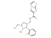 N-{[(2R*,3R*,5S*)-2-(2-fluorophenyl)-5-(hydroxymethyl)-1-methyl-3-pyrrolidinyl]methyl}imidazo[2,1-b][1,3]thiazole-6-carboxamide