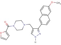 1-(2-furoyl)-4-{[3-(6-methoxy-2-naphthyl)-1H-pyrazol-4-yl]methyl}piperazine