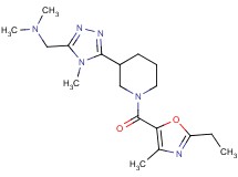 1-(5-{1-[(2-ethyl-4-methyl-1,3-oxazol-5-yl)carbonyl]piperidin-3-yl}-4-methyl-4H-1,2,4-triazol-3-yl)-N,N-dimethylmethanamine