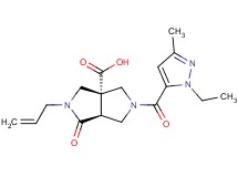 (3aR*,6aS*)-2-allyl-5-[(1-ethyl-3-methyl-1H-pyrazol-5-yl)carbonyl]-1-oxohexahydropyrrolo[3,4-c]pyrrole-3a(1H)-carboxylic acid