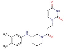 1-(3-{3-[(3,4-dimethylphenyl)amino]-1-piperidinyl}-3-oxopropyl)-2,4(1H,3H)-pyrimidinedione