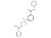 N-cyclopentyl-3-({[2-(1H-imidazol-1-yl)propyl]amino}sulfonyl)benzamide
