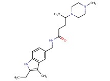 N-[(2-ethyl-3-methyl-1H-indol-5-yl)methyl]-4-(4-methylpiperazin-1-yl)pentanamide