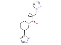 3-(1H-pyrazol-5-yl)-1-{[1-(1H-pyrazol-1-ylmethyl)cyclopropyl]carbonyl}piperidine