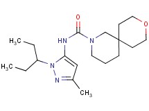 N-[1-(1-ethylpropyl)-3-methyl-1H-pyrazol-5-yl]-9-oxa-2-azaspiro[5.5]undecane-2-carboxamide