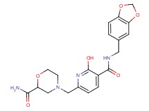 4-[(5-{[(1,3-benzodioxol-5-ylmethyl)amino]carbonyl}-6-hydroxy-2-pyridinyl)methyl]-2-morpholinecarboxamide
