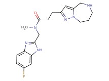 N-[(6-fluoro-1H-benzimidazol-2-yl)methyl]-N-methyl-3-(5,6,7,8-tetrahydro-4H-pyrazolo[1,5-a][1,4]diazepin-2-yl)propanamide dihydrochloride