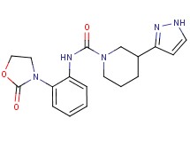 N-[2-(2-oxo-1,3-oxazolidin-3-yl)phenyl]-3-(1H-pyrazol-3-yl)piperidine-1-carboxamide