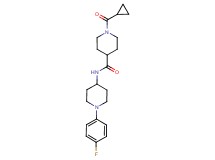 1-(cyclopropylcarbonyl)-N-[1-(4-fluorophenyl)-4-piperidinyl]-4-piperidinecarboxamide