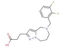 3-[5-(2,3-difluorobenzyl)-5,6,7,8-tetrahydro-4H-pyrazolo[1,5-a][1,4]diazepin-2-yl]propanoic acid