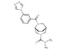 (1R*,5R*)-N,N-dimethyl-6-[3-(4H-1,2,4-triazol-4-yl)benzoyl]-3,6-diazabicyclo[3.2.2]nonane-3-carboxamide
