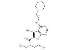 N-ethyl-N-(2-hydroxyethyl)-5-methyl-4-{[2-(1-piperidinyl)ethyl]amino}thieno[2,3-d]pyrimidine-6-carboxamide