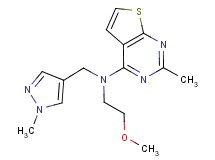 N-(2-methoxyethyl)-2-methyl-N-[(1-methyl-1H-pyrazol-4-yl)methyl]thieno[2,3-d]pyrimidin-4-amine