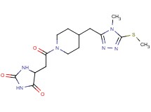 5-[2-(4-{[4-methyl-5-(methylthio)-4H-1,2,4-triazol-3-yl]methyl}piperidin-1-yl)-2-oxoethyl]imidazolidine-2,4-dione