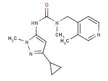 N'-(3-cyclopropyl-1-methyl-1H-pyrazol-5-yl)-N-methyl-N-[(3-methylpyridin-4-yl)methyl]urea