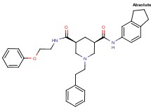 (3R,5S)-N-(2,3-dihydro-1H-inden-5-yl)-N'-(2-phenoxyethyl)-1-(2-phenylethyl)-3,5-piperidinedicarboxamide
