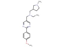 N-{[2-(4-methoxyphenyl)pyrimidin-5-yl]methyl}-N-[(1-methylpyrrolidin-3-yl)methyl]ethanamine