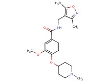 N-[(3,5-dimethylisoxazol-4-yl)methyl]-3-methoxy-4-[(1-methylpiperidin-4-yl)oxy]benzamide