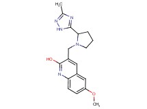 6-methoxy-3-{[2-(3-methyl-1H-1,2,4-triazol-5-yl)-1-pyrrolidinyl]methyl}-2-quinolinol